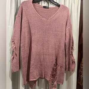 SHEIN pink sweater size medium